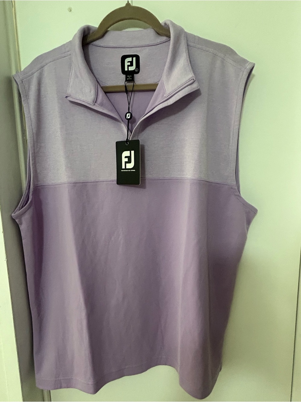 FootJoy Light Lavender Quarter-Zip Sleeveless Golf Top